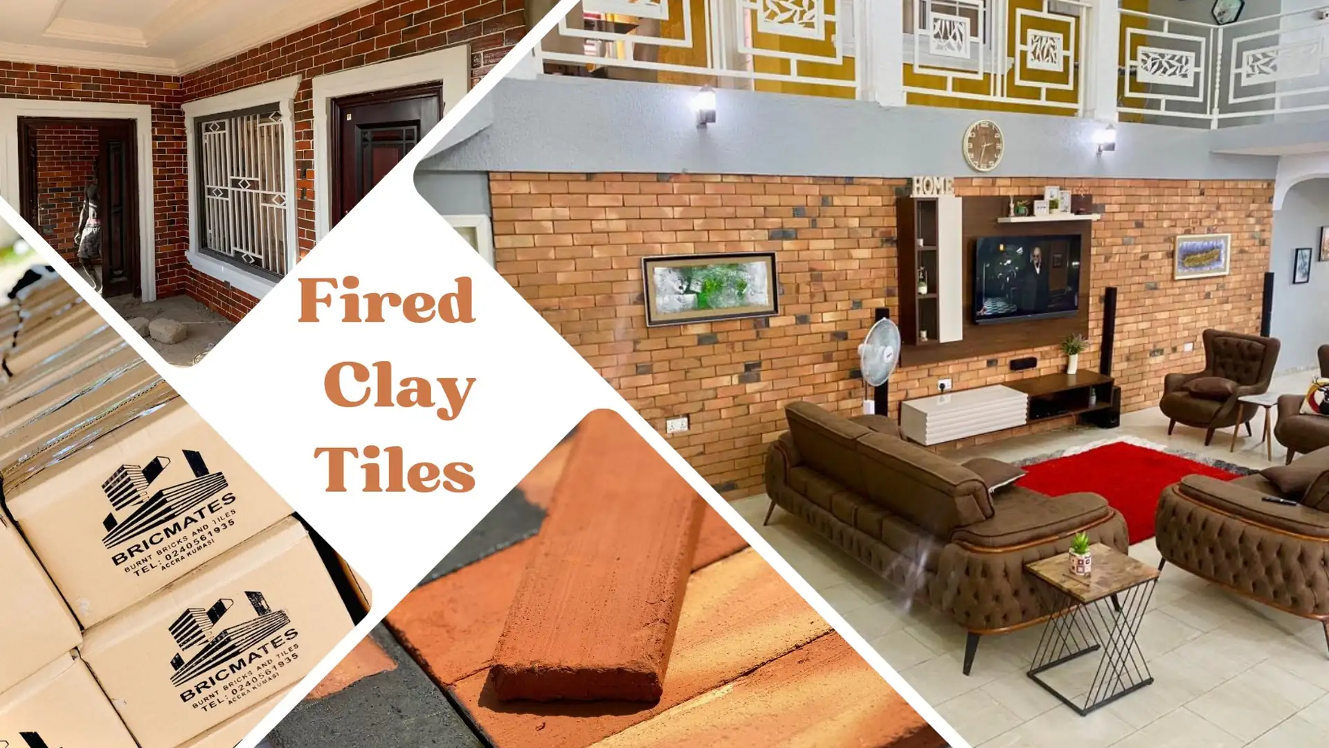Bricmates terracotta tile colour range — Ghana