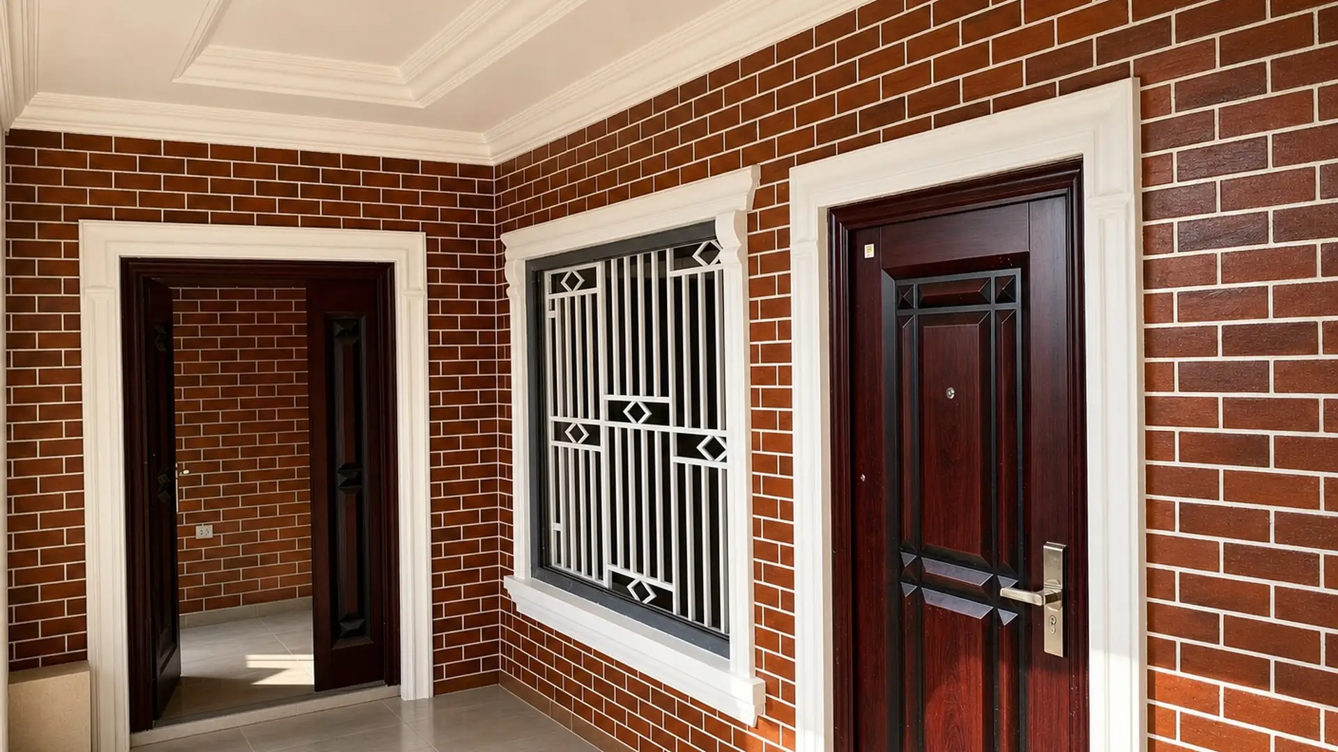 Professional clay brick installation by Bricmates Ghana team